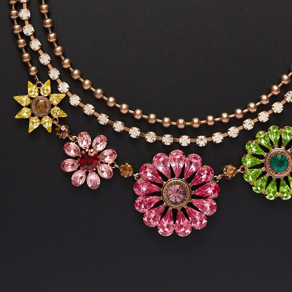 Coach Poppy Necklace Swarovski Crystals